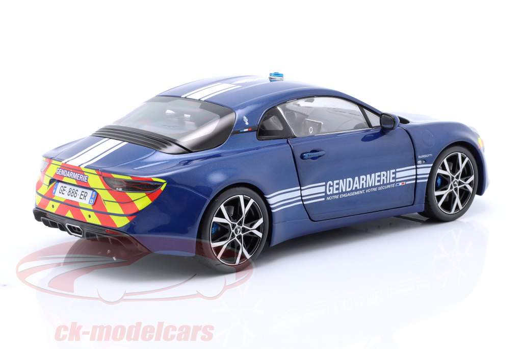 Alpine A110 Gendarmerie Byggeår 2023 blå 1:18 Solido