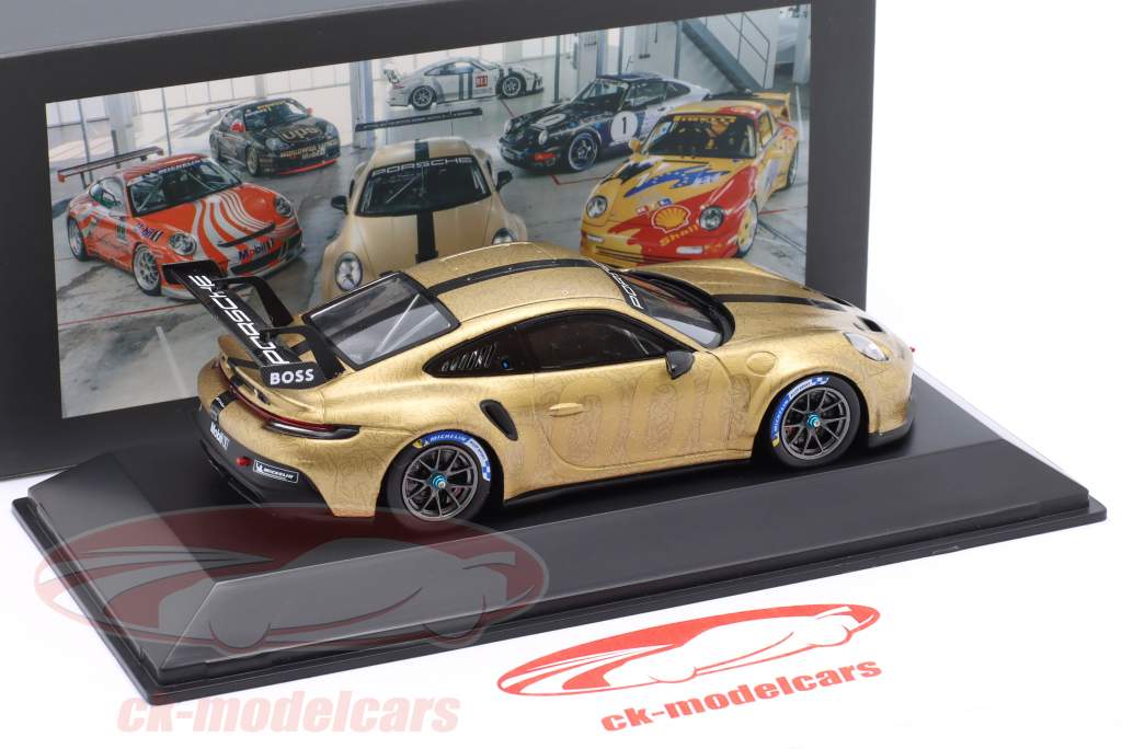 Porsche 911 (992) GT3 Cup 5000 gold metallic 1:43 Spark / Limitation #0008
