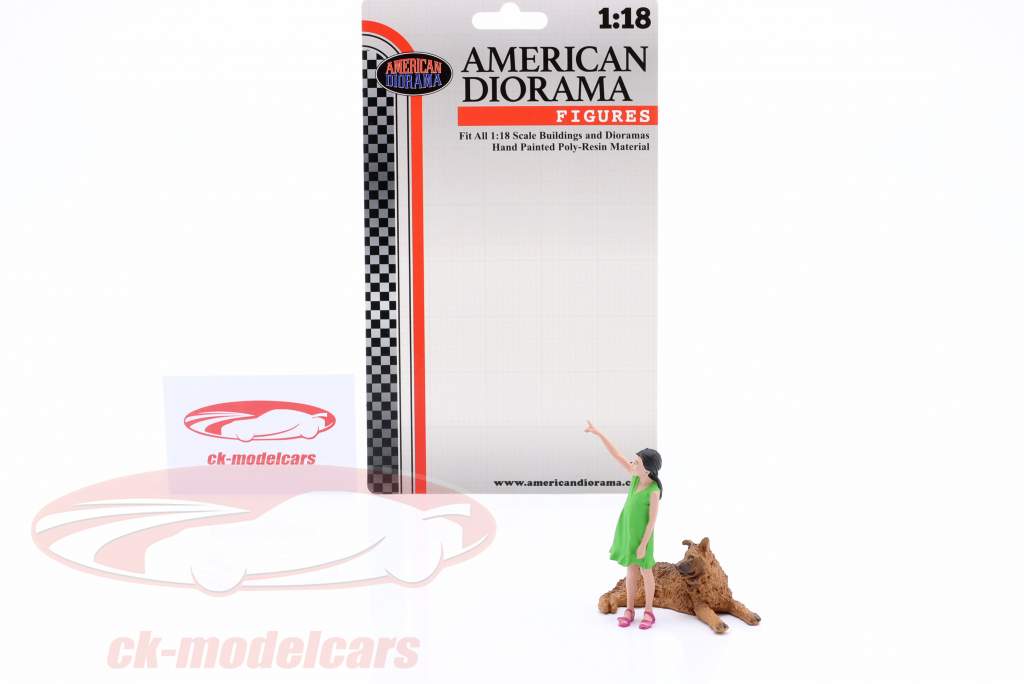 Diorama figur serie #703 barn med Hund 1:18 American Diorama