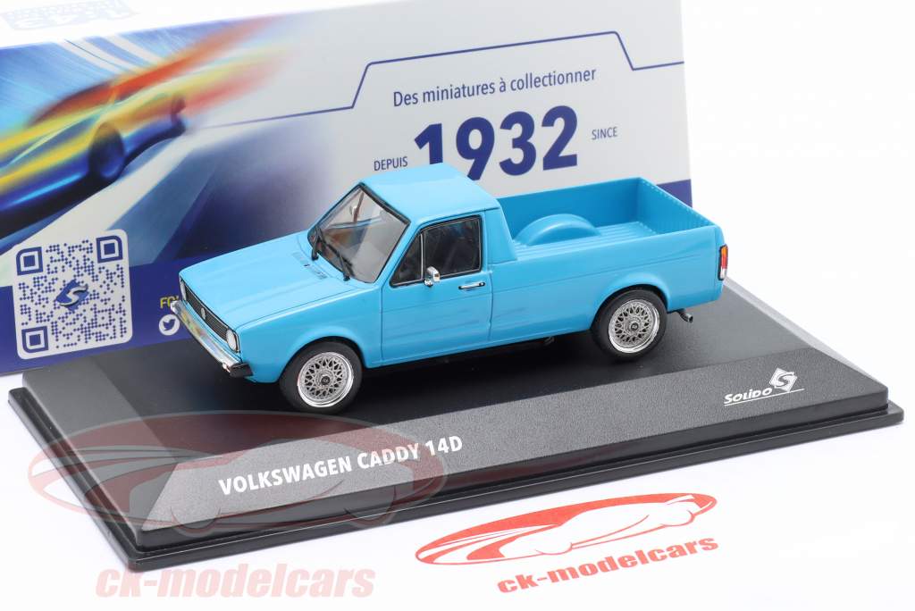 Volkswagen VW Caddy (14D) Pick-Up blå 1:43 Solido
