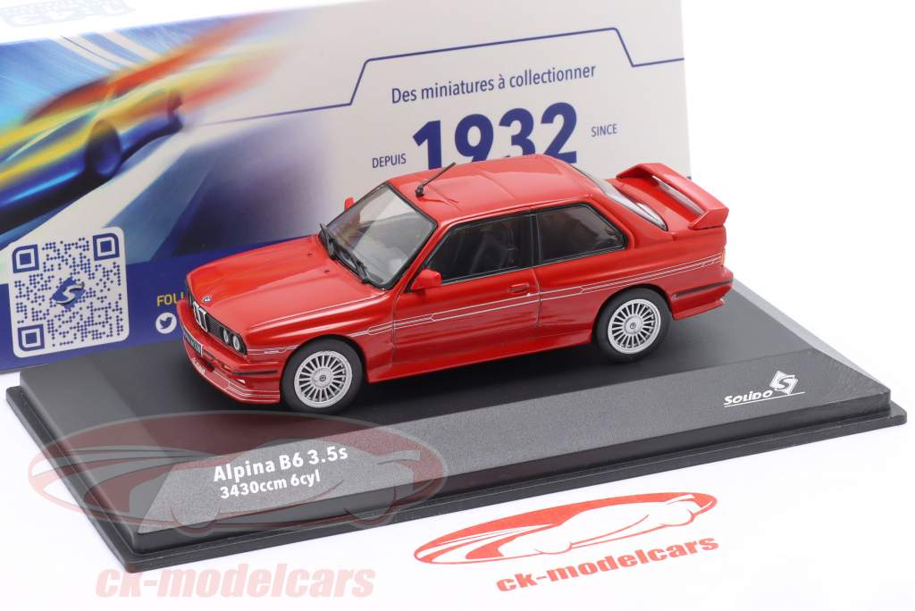 BMW Alpina B6 3.5s (E30) Byggeår 1990 rød 1:43 Solido