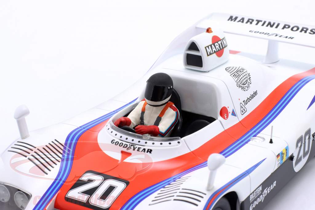 Assise Figurine de pilote de course 1978 avec noir casque 1:18 FigurenManufaktur