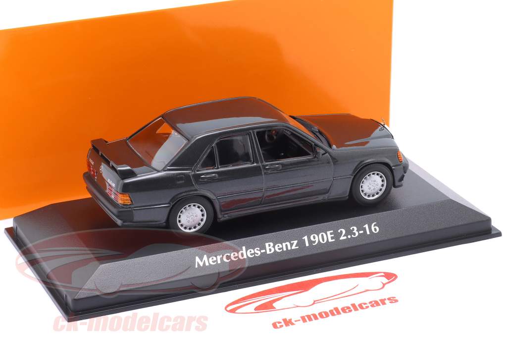 Mercedes-Benz 190E 2.3-16 (W201) Année de construction 1984 noir métallique 1:43 Minichamps