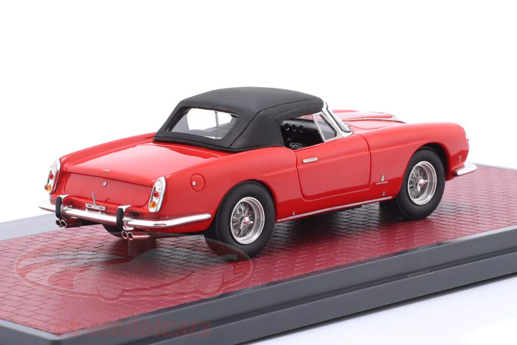 Ferrari 400 Superamerica Pininfarina Cabriolet Lukket Top 1960 rød 1:43 Matrix