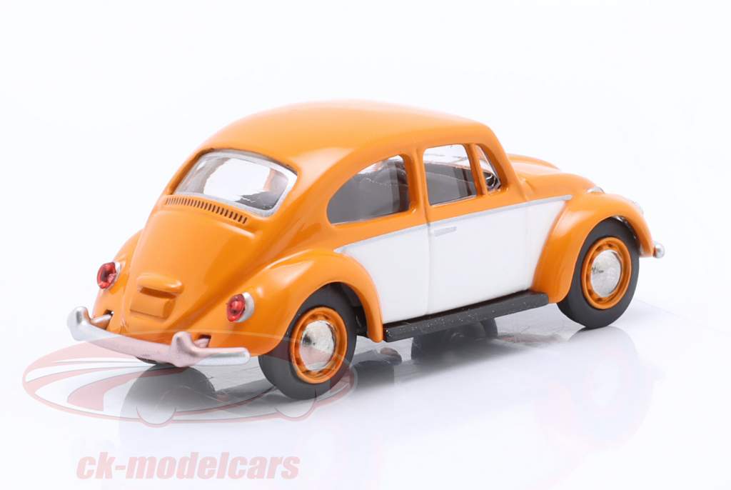 Volkswagen VW Scarabée orange / blanc 1:64 Schuco