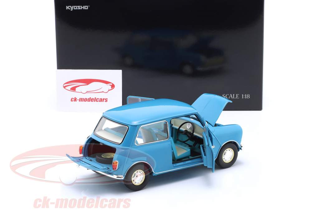 Morris Mini Minor Année de construction 1964 bleu 1:18 Kyosho