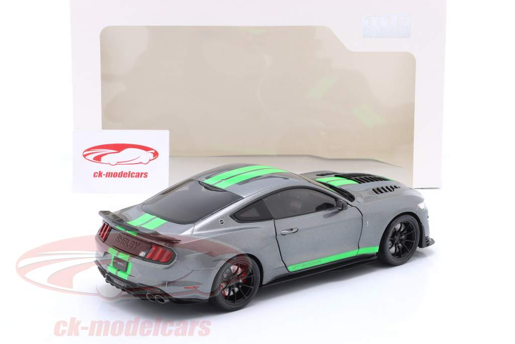 Ford Mustang GT500 Année de construction 2020 gris carbone métallique / néon vert 1:18 Solido