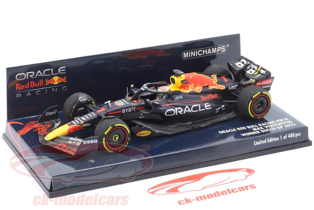 M. Verstappen Red Bull RB18 #1 gagnant Néerlandais GP formule 1 Champion du monde 2022 1:43 Minichamps