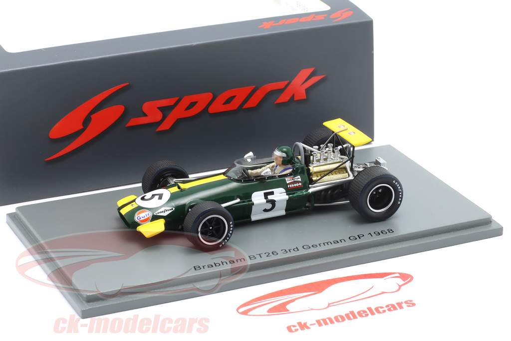 Jochen Rindt Brabham BT26 #5 3° Tedesco GP formula 1 1968 1:43 Spark