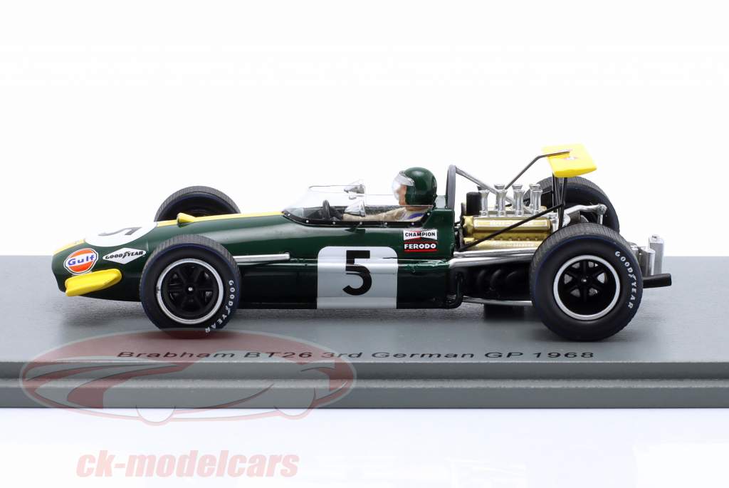 Jochen Rindt Brabham BT26 #5 3° Tedesco GP formula 1 1968 1:43 Spark
