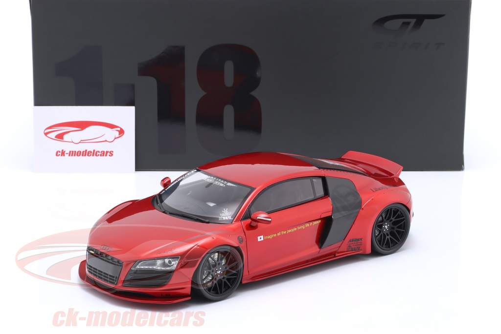 Audi R8 LB-Works Bouwjaar 2022 snoep rood 1:18 GT-Spirit