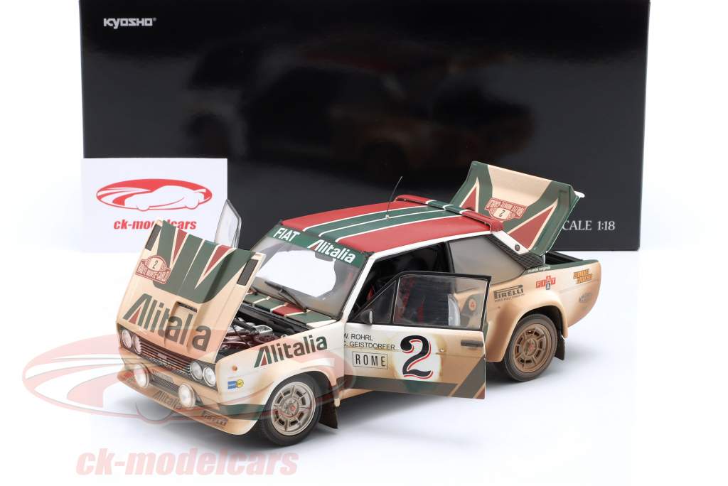 Fiat 131 Abarth Dirty Version #2 4 Rallye Monte Carlo 1978 Röhrl, Geistdörfer 1:18 Kyosho