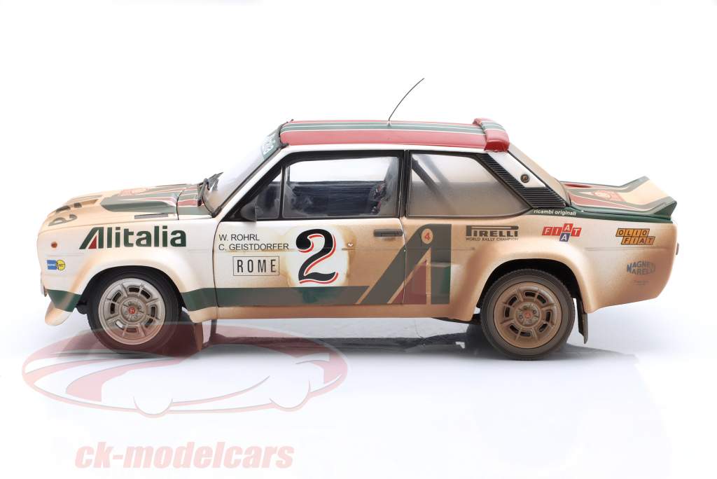 Fiat 131 Abarth Dirty Version #2 4e Rallye Monte Carlo 1978 Röhrl, Geistdörfer 1:18 Kyosho