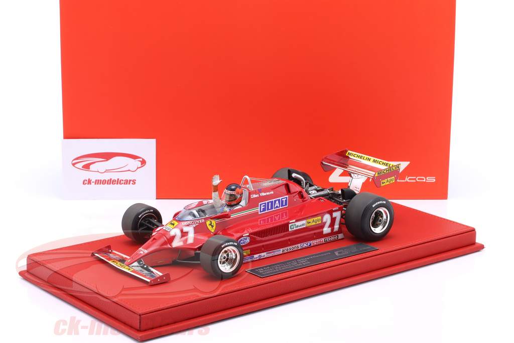 G. Villeneuve Ferrari 126CK #27 vincitore Monaco GP formula 1 1981 1:18 GP Replicas