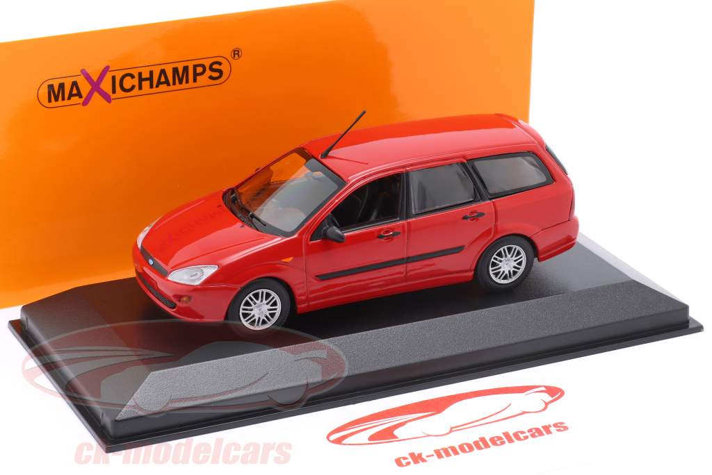 Ford Focus Turnier Byggeår 1998 rød 1:43 Minichamps