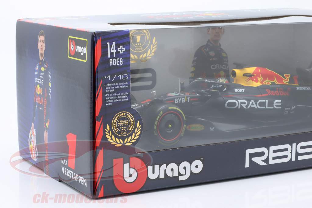 M. Verstappen Red Bull Racing RB19 #1 vinder Abu Dhabi formel 1 Verdensmester 2023 1:18 Bburago