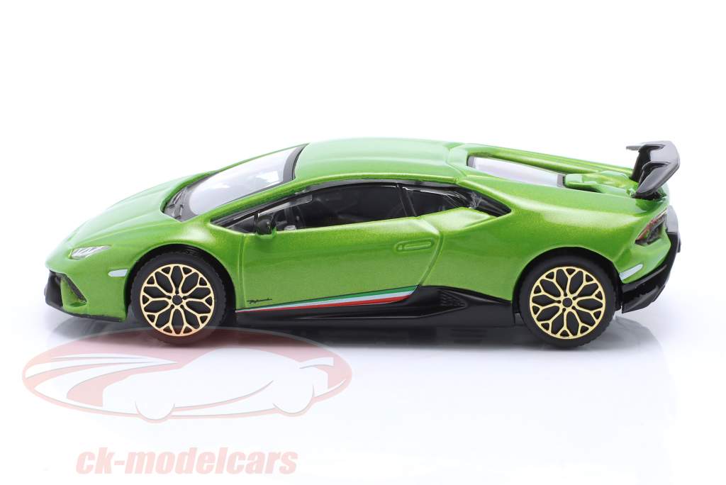 Lamborghini Huracan Performante Ano de construção 2017 verde metálico 1:43 Bburago