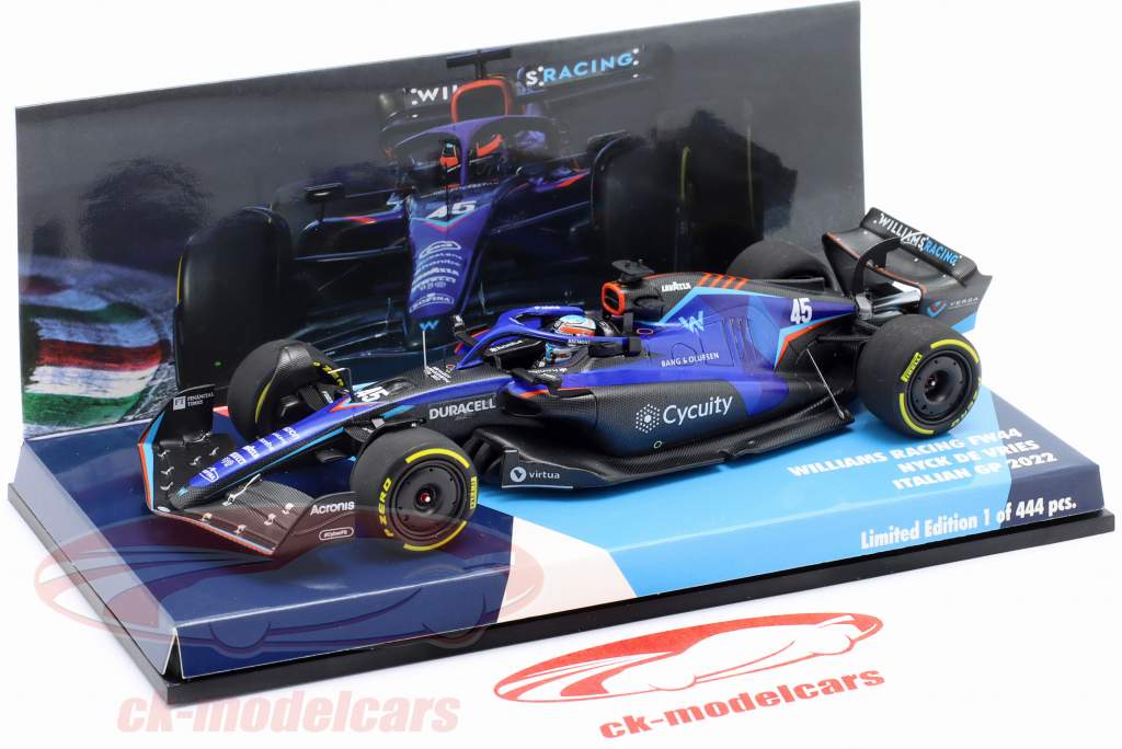 N. de Vries Williams FW44 #45 Italien GP Formel 1 2022 Signature Edition 1:43 Minichamps