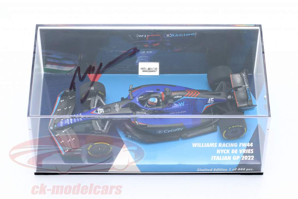 N. de Vries Williams FW44 #45 イタリアの GP 式 1 2022 Signature Edition 1:43 Minichamps