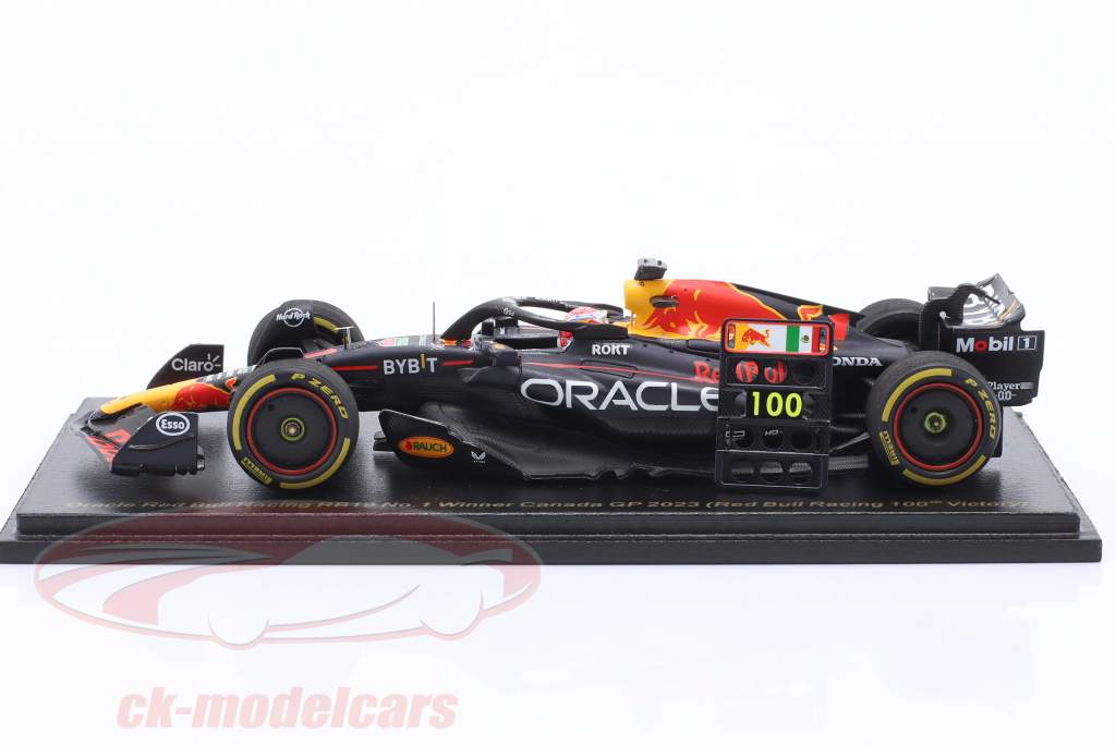 M. Verstappen Red Bull RB19 #1 ganhador canadense GP Fórmula 1 Campeão mundial 2023 1:43 Spark