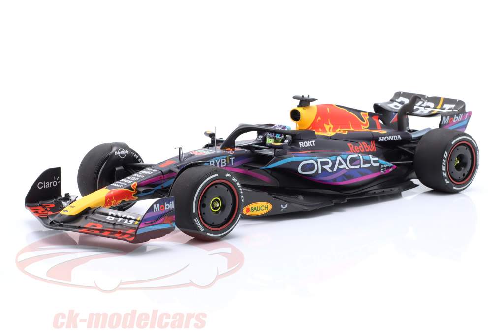 M. Verstappen Red Bull RB19 #1 winnaar Miami GP formule 1 Wereldkampioen 2023 1:18 Minichamps