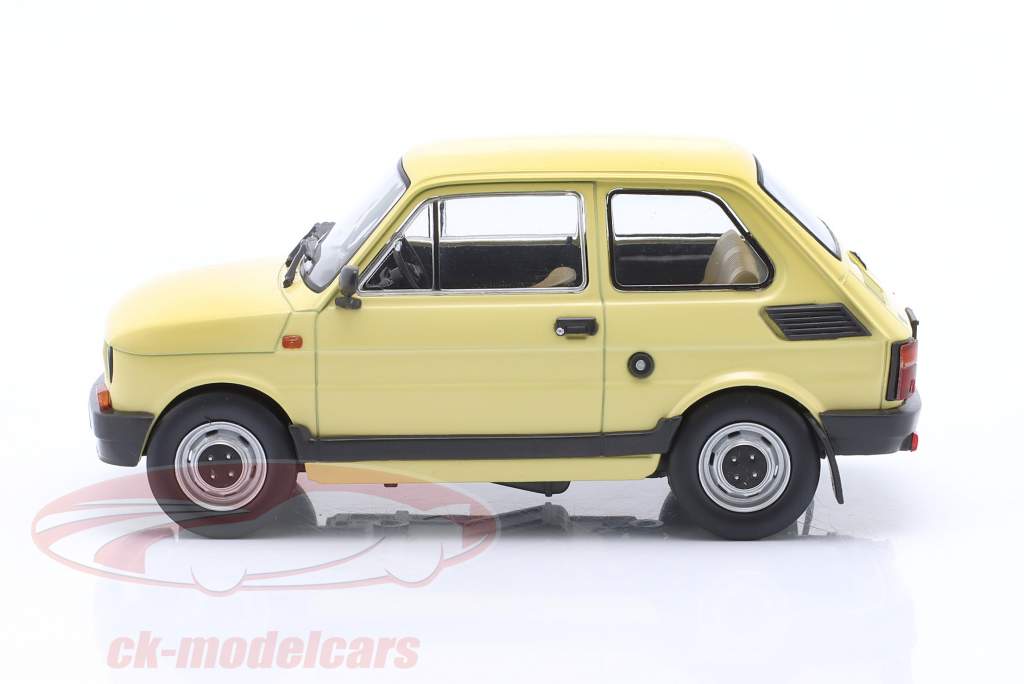 Fiat 126P Anno di costruzione 1985 giallo chiaro 1:24 WhiteBox