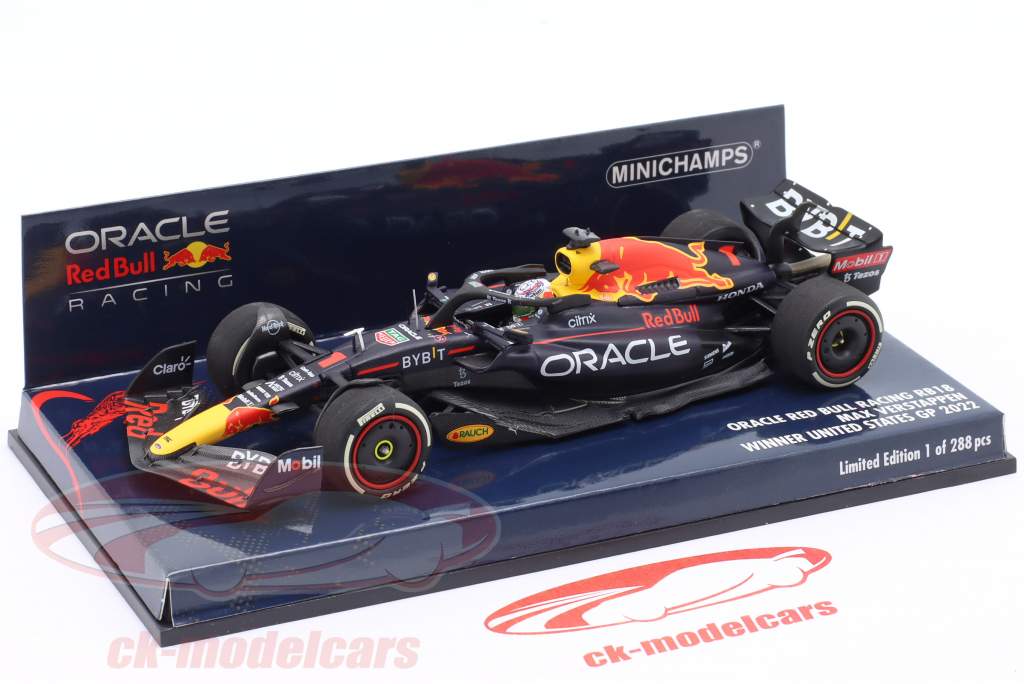 M. Verstappen Red Bull RB18 #1 победитель США GP формула 1 Чемпион мира 2022 1:43 Minichamps