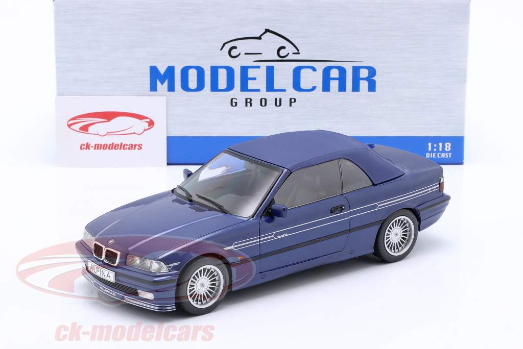 BMW Alpina B3 3.2 Cabriolet Anno di costruzione 1996 blu metallico 1:18 Model Car Group
