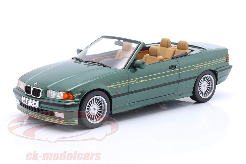 BMW Alpina B3 3.2 Cabriolé Ano de construção 1996 verde metálico 1:18 Model Car Group