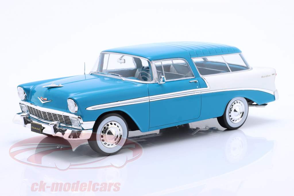 Chevrolet Bel Air Nomad Byggeår 1956 turkis / hvid 1:18 KK-Scale