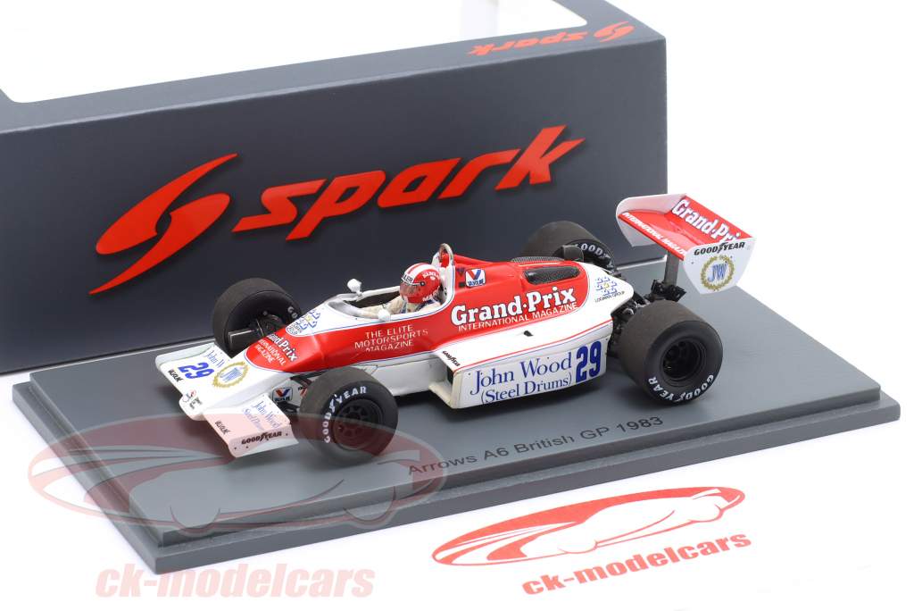 Marc Surer Arrows A6 #29 britisk GP formel 1 1983 1:43 Spark