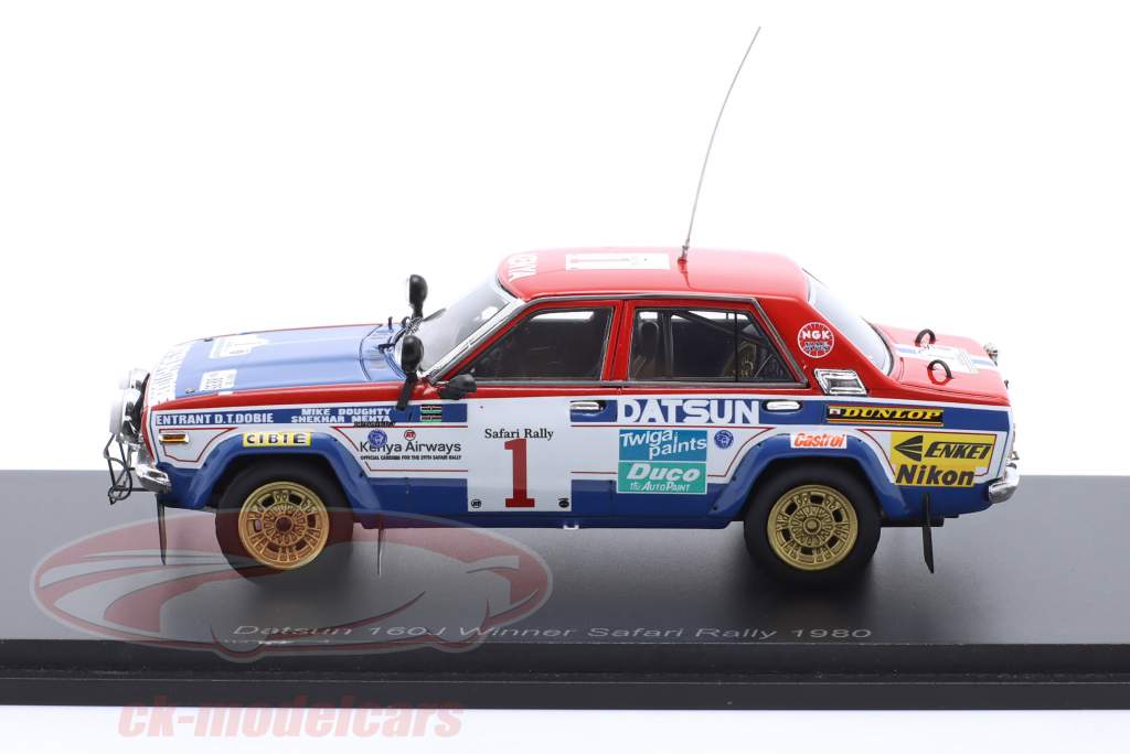 Datsun 160J #1 勝者 Safari Rallye 1980 Mehty, Doughty 1:43 Spark