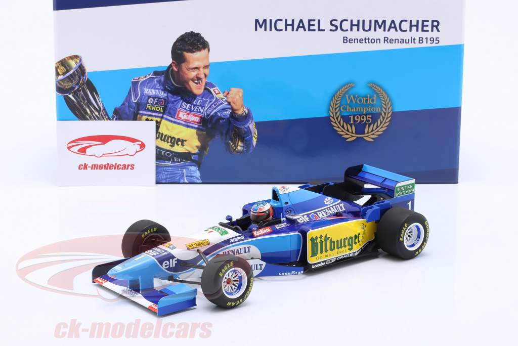 M. Schumacher Benetton B195 #1 winnaar grote Oceaan GP formule 1 Wereldkampioen 1995 1:18 Minichamps
