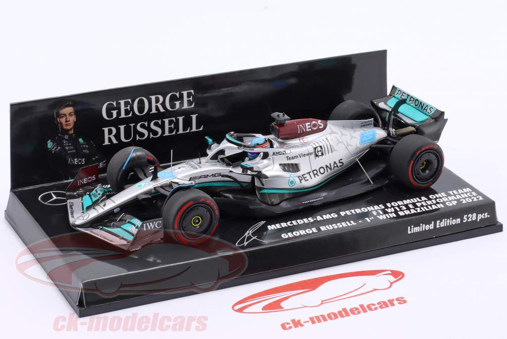 G. Russell Mercedes-AMG F1 W13 #63 1° F1 Vincita Brasile GP formula 1 2022 1:43 Minichamps