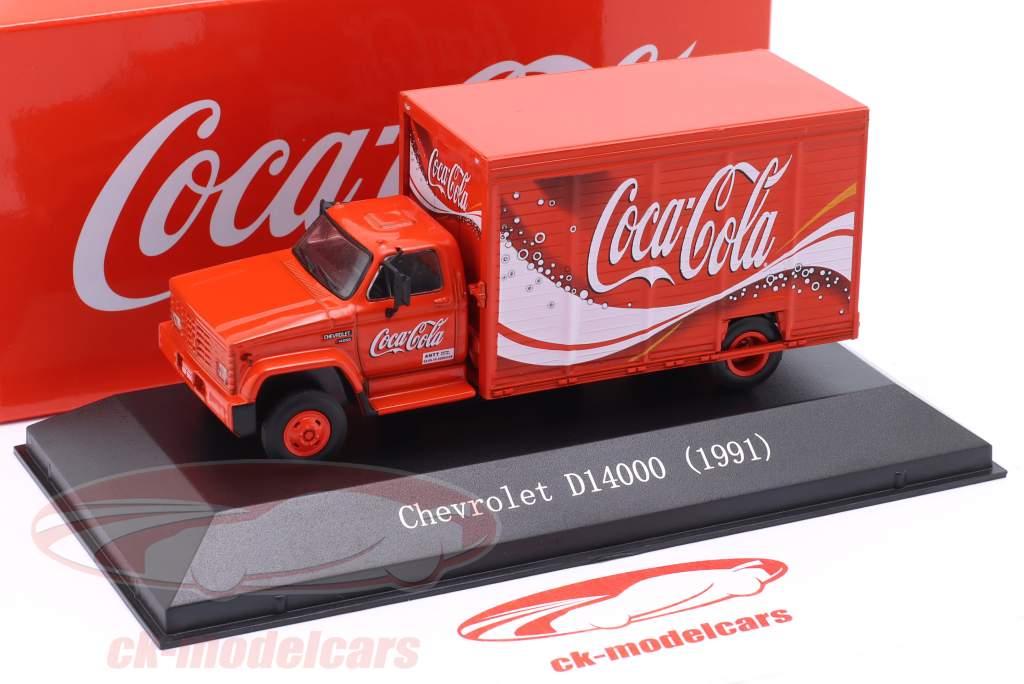 Chevrolet D14000 Coca-Cola varebiler Byggeår 1991 rød 1:72 Edicola