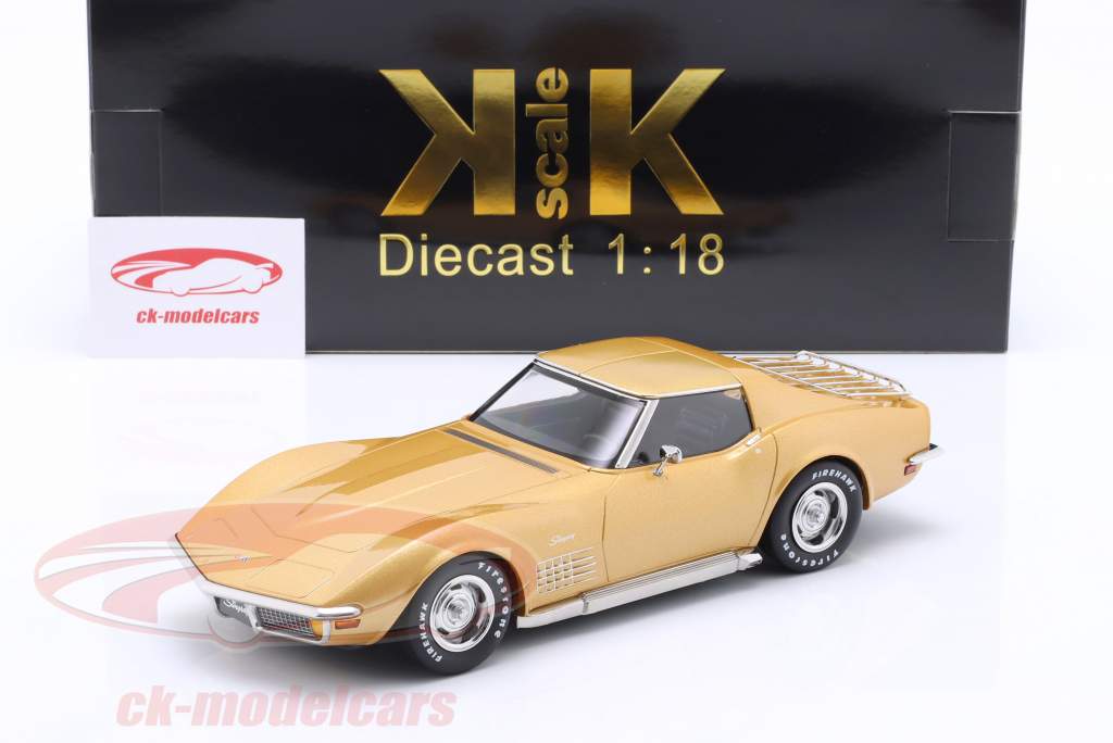 Chevrolet Corvette C3 year 1972 gold metallic 1:18 KK-Scale