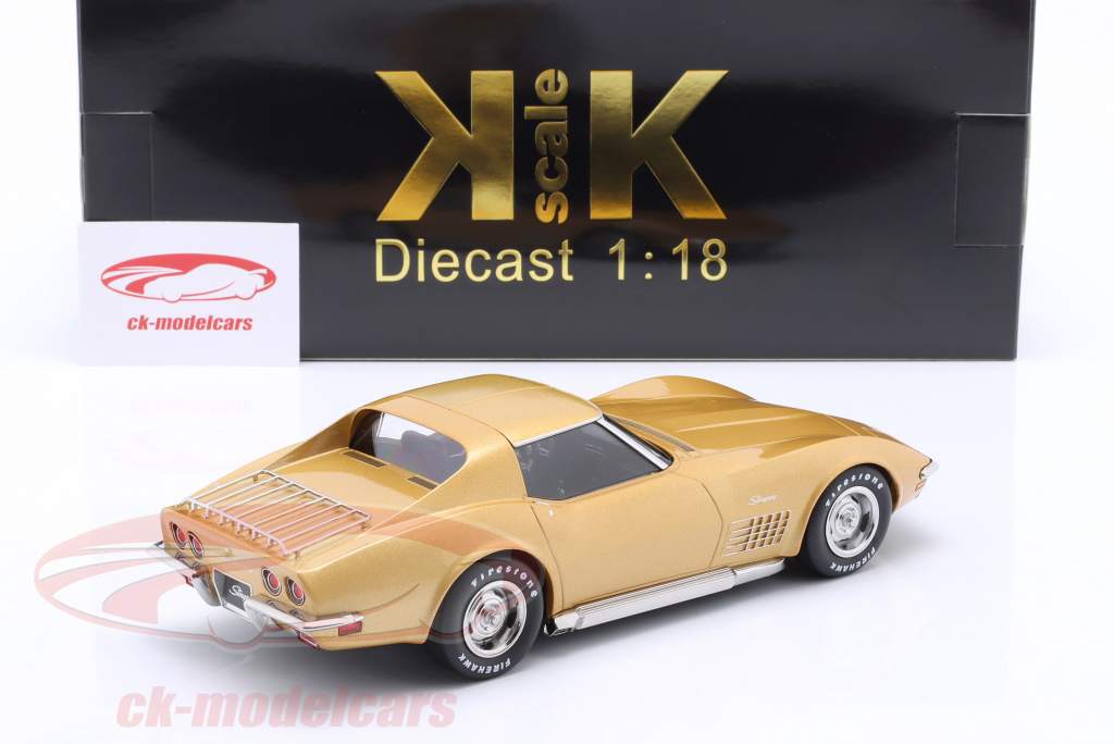 Chevrolet Corvette C3 year 1972 gold metallic 1:18 KK-Scale