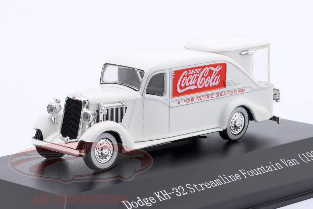 Dodge KH-32 Streamline Van Fountain Coca-Cola Bouwjaar 1934 wit / rood 1:72 Edicola