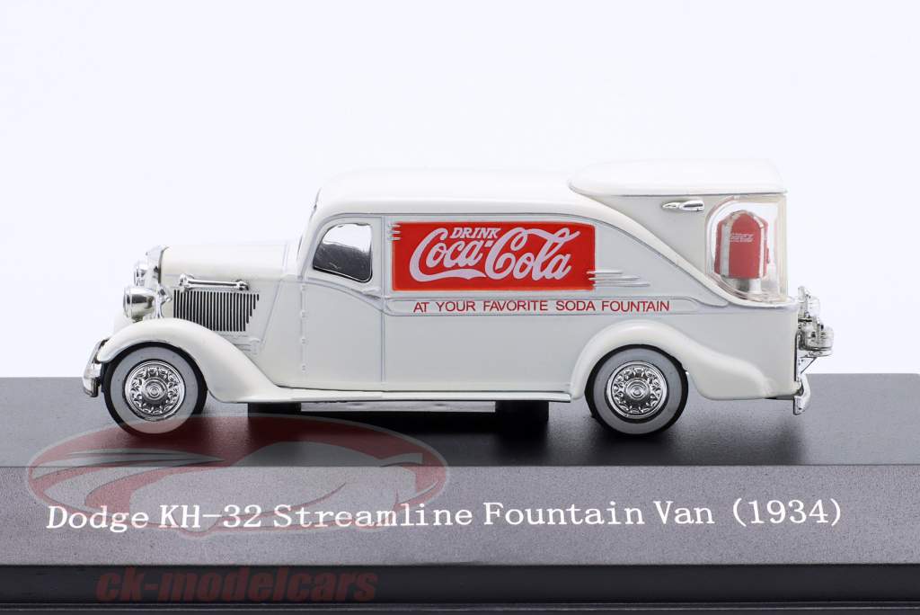 Dodge KH-32 Streamline Van Fountain Coca-Cola 建設年 1934 白 / 赤 1:72 Edicola