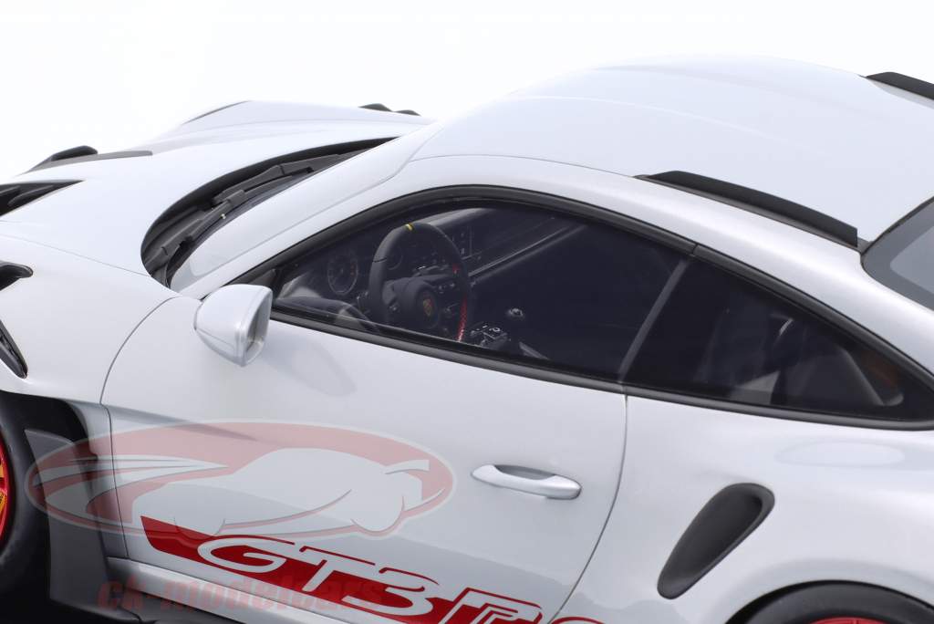 Porsche 911 (992) GT3 RS Anno di costruzione 2022 grigio ghiaccio metallizzato / Rosso pirotecnico 1:12 Spark