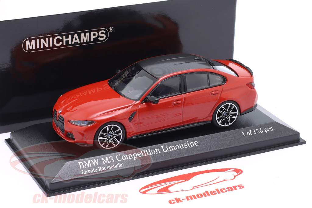 BMW M3 Competition (G80) Anno di costruzione 2020 Toronto rosso metallico 1:43 Minichamps