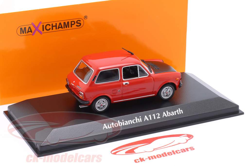 Autobianchi A112 Abarth Baujahr 1974 rot / schwarz 1:43 Minichamps