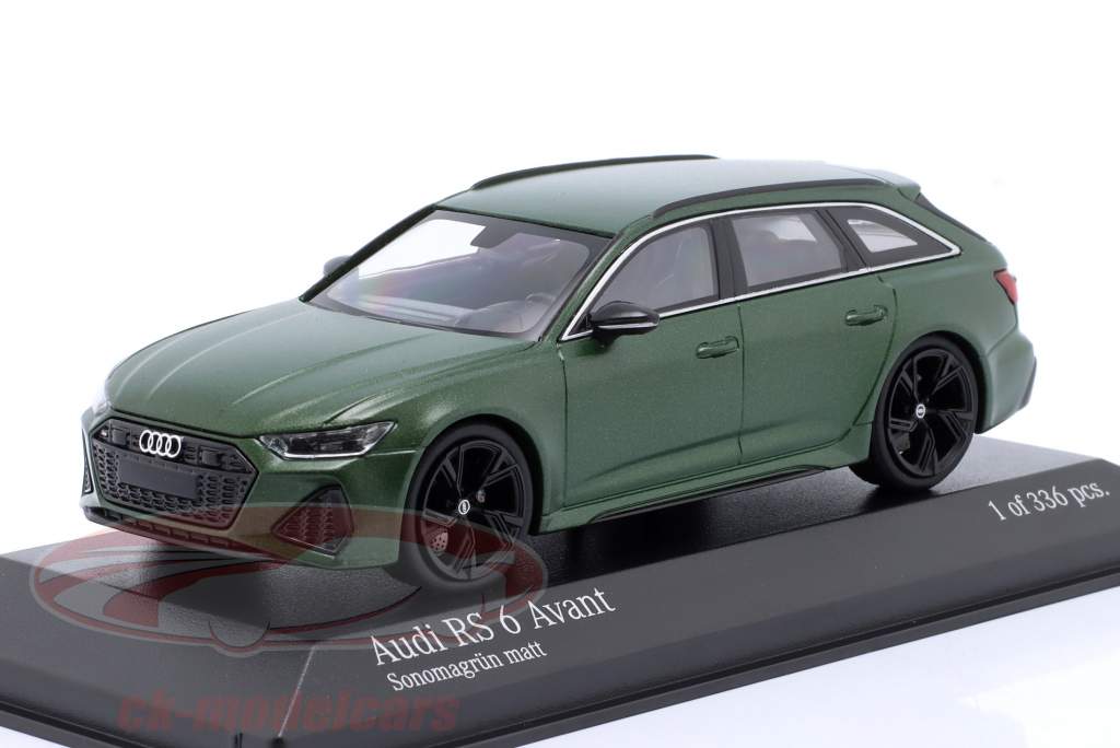 Audi RS 6 Avant Byggeår 2019 kedelig grøn 1:43 Minichamps
