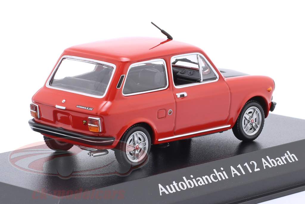 Autobianchi A112 Abarth Anno di costruzione 1974 rosso / nero 1:43 Minichamps