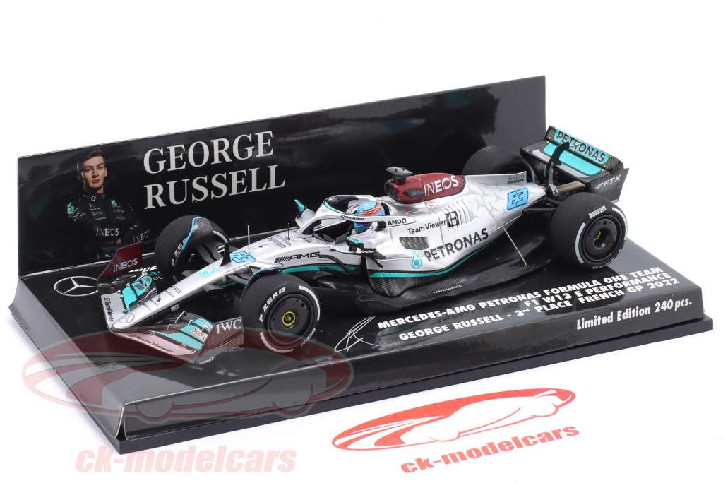 G. Russell Mercedes-AMG F1 W13 #63 3 Frankrig GP formel 1 2022 1:43 Minichamps