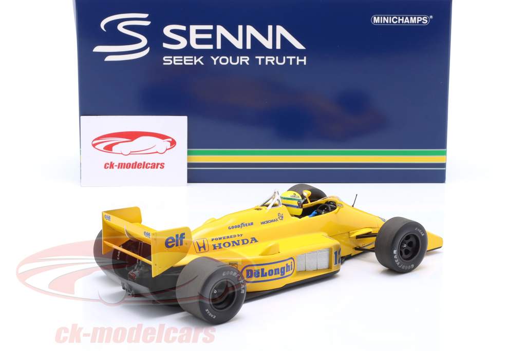 Ayrton Senna Lotus 99T Dirty Version #12 Winner Monaco GP Formula 1 1987 1:18 Minichamps