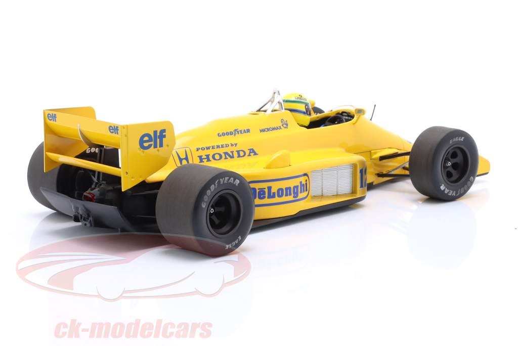Ayrton Senna Lotus 99T Snavset version #12 vinder Monaco GP formel 1 1987 1:18 Minichamps