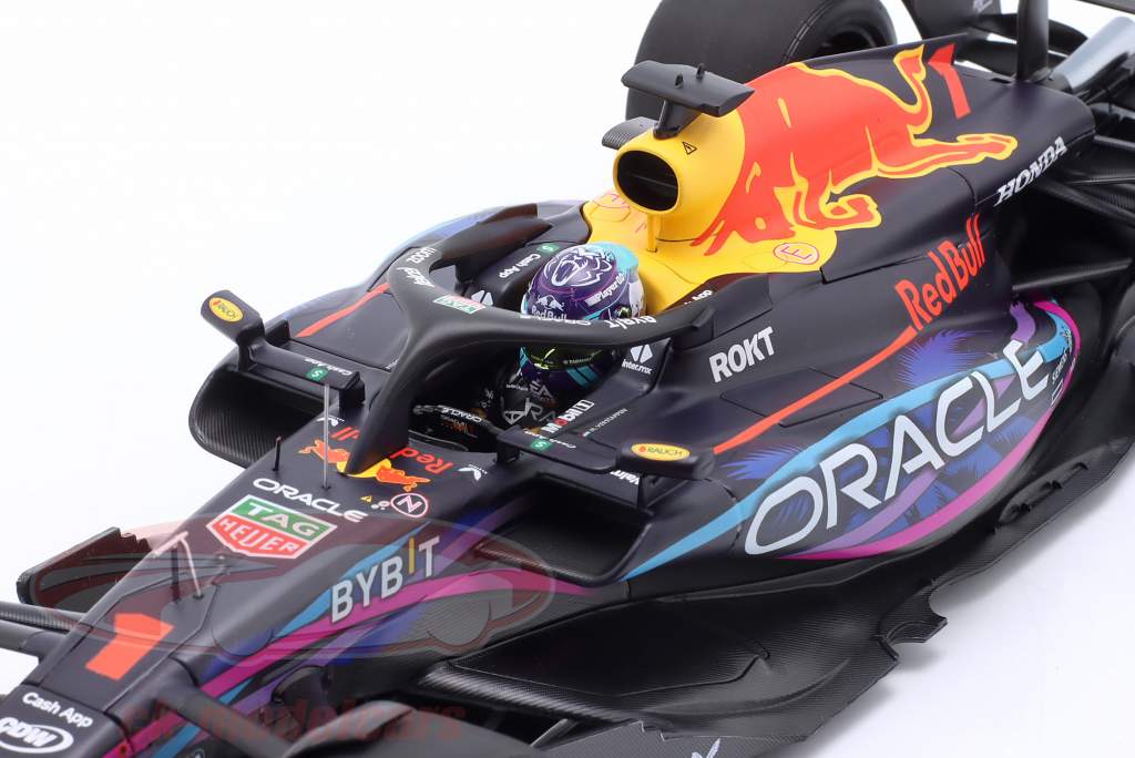 M. Verstappen Red Bull RB19 #1 vinder Miami GP formel 1 Verdensmester 2023 1:18 Minichamps