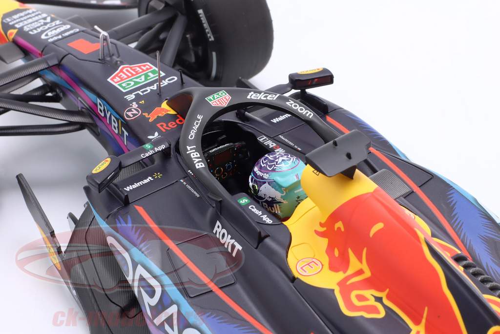 M. Verstappen Red Bull RB19 #1 vinder Miami GP formel 1 Verdensmester 2023 1:18 Minichamps