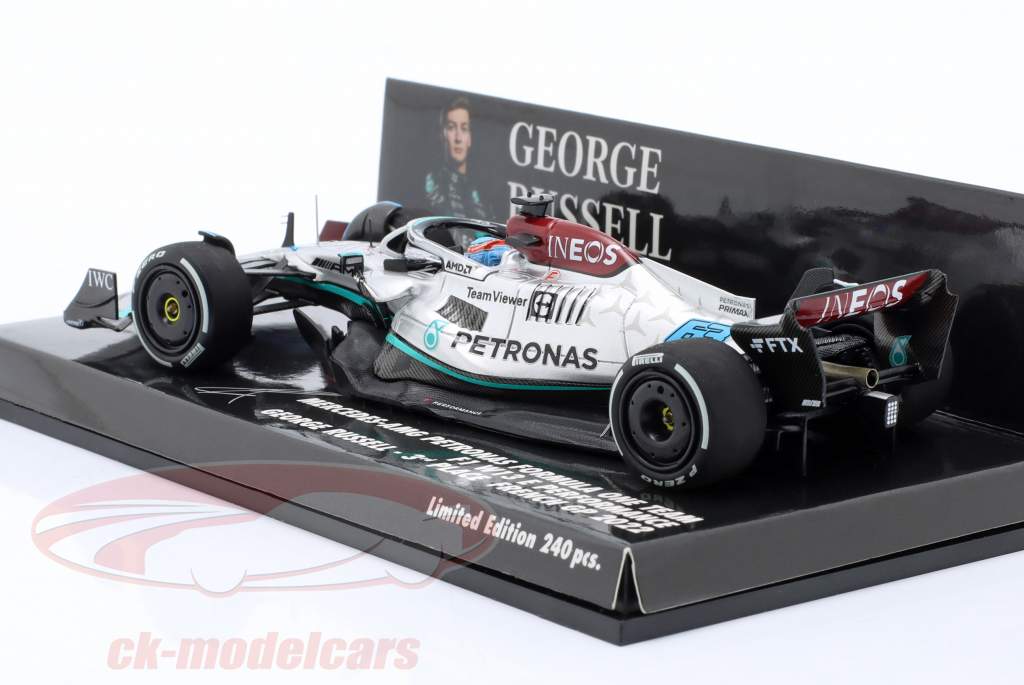G. Russell Mercedes-AMG F1 W13 #63 3° Francia GP formula 1 2022 1:43 Minichamps